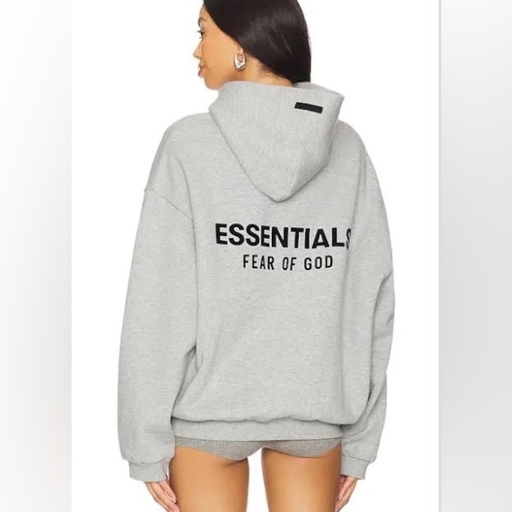 Fear of God Essentials Light Gray Hoodie